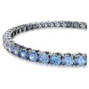Matrix Tennisarmband, Rundschliff, Blau, rutheniumbeschichtet