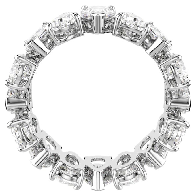 Matrix Vittore Ring, Birnenform, Weiß, silberfarben Matrix Vittore Ring, Birnenform, Weiß, silberfarben