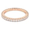 Matrix Vittore Ring, runder Schliff, weiß, roségoldfarben plattiert Matrix Vittore Ring, runder Schliff, weiß, roségoldfarben plattiert