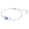 Mesmera-Armband mit gemischten Schliffen, blau, rhodiniert