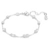 Mesmera Armband mit gemischten Schliffen, verstreutem Design, weiß, rhodiniert