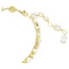 Mesmera-Armband mit gemischten Schliffen, weiß, goldfarben plattiert Mesmera-Armband mit gemischten Schliffen, weiß, goldfarben plattiert