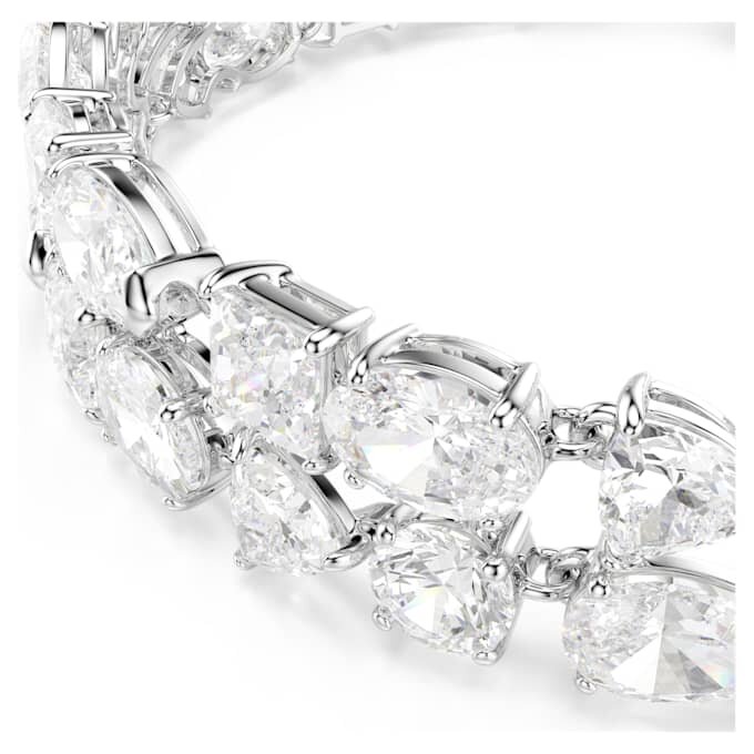 Mesmera-Armband mit gemischten Schliffformen, weiß, rhodiniert Mesmera-Armband mit gemischten Schliffformen, weiß, rhodiniert