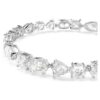 Mesmera-Armband mit gemischten Schliffformen, weiß, rhodiniert Mesmera-Armband mit gemischten Schliffformen, weiß, rhodiniert