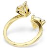 Mesmera Offener Ring mit Herzschliff, Pavé, Weiß, vergoldet Mesmera Offener Ring mit Herzschliff, Pavé, Weiß, vergoldet