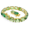 Millenia-Armband mit achteckigem Schliff, Farbverlauf, grün, goldfarben plattiert Millenia-Armband mit achteckigem Schliff, Farbverlauf, grün, goldfarben plattiert