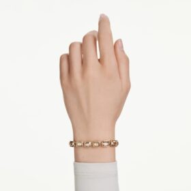 Millenia-Armband mit achteckigem Schliff, karamellfarben, goldfarben plattiert
