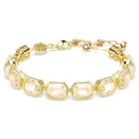 Millenia-Armband mit achteckigem Schliff, karamellfarben, goldfarben plattiert
