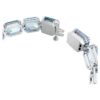 Millenia-Armband mit Achtkant-Schliff, Farbverlauf, Blau, rhodiniert