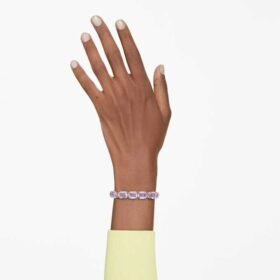 Millenia-Armband mit Achtkant-Schliff, lila, vergoldet