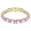 Millenia-Armband mit Achtkant-Schliff, lila, vergoldet