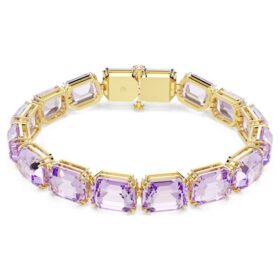Millenia-Armband mit Achtkant-Schliff, lila, vergoldet