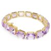 Millenia-Armband mit Achtkant-Schliff, lila, vergoldet