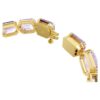 Millenia-Armband mit Achtkant-Schliff, lila, vergoldet