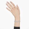 Millenia-Armband mit Achtkant-Schliff, weiß, rhodiniert