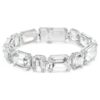 Millenia-Armband mit Achtkant-Schliff, weiß, rhodiniert