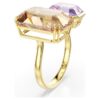 Millenia Offener Ring mit Achtkant-Schliff, mehrfarbig, vergoldet