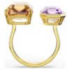 Millenia Offener Ring mit Achtkant-Schliff, mehrfarbig, vergoldet