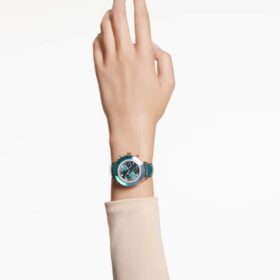 Octea Chrono Uhr, Swiss Made, Lederarmband, grün, roségoldfarbenes Finish Octea Chrono Uhr, Swiss Made, Lederarmband, grün, roségoldfarbenes Finish