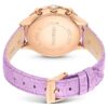 Octea Chrono Uhr Swiss Made, Lederarmband, Lila, roségoldfarbenes Finish Octea Chrono Uhr Swiss Made, Lederarmband, Lila, roségoldfarbenes Finish