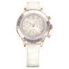 Octea Chrono Uhr, Swiss Made, Lederarmband, weiß, roségoldfarben Octea Chrono Uhr, Swiss Made, Lederarmband, weiß, roségoldfarben