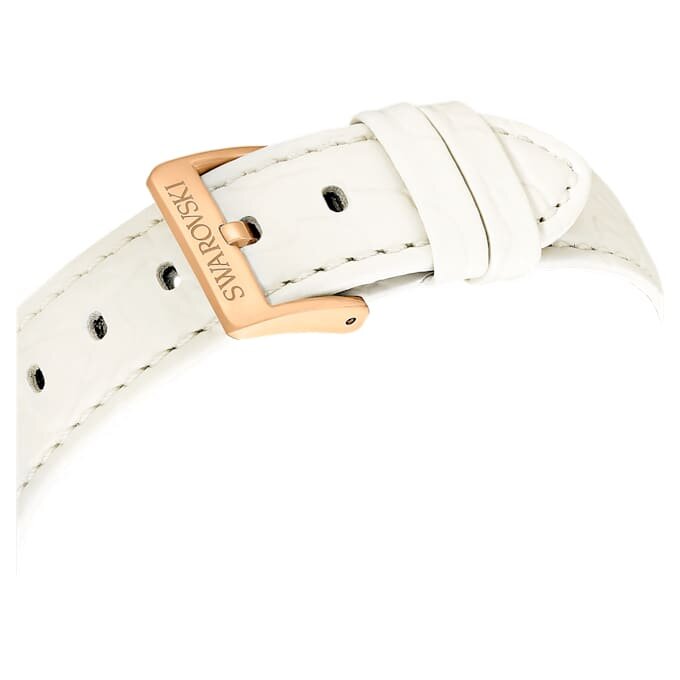 Octea Chrono Uhr, Swiss Made, Lederarmband, weiß, roségoldfarben Octea Chrono Uhr, Swiss Made, Lederarmband, weiß, roségoldfarben