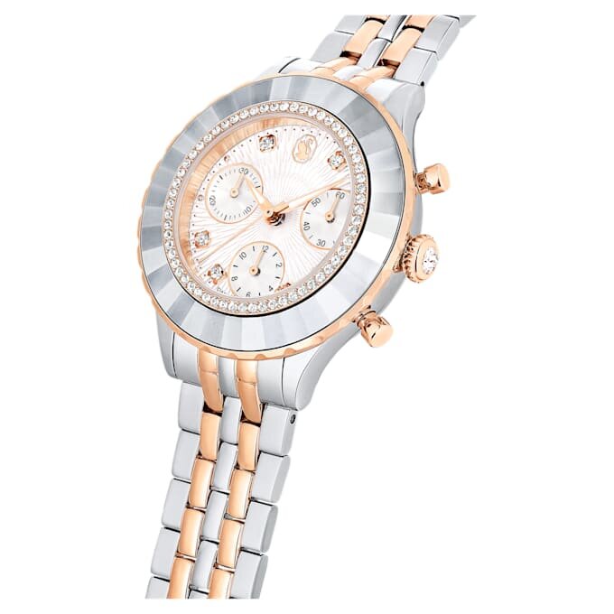 Octea Chrono Uhr Swiss Made, Metallarmband, Roségold-Farbton, Mischmetall-Finish Octea Chrono Uhr Swiss Made, Metallarmband, Roségold-Farbton, Mischmetall-Finish