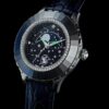 Octea Moon Uhr Swiss Made, Mond, Lederarmband, Blau, Edelstahl Octea Moon Uhr Swiss Made, Mond, Lederarmband, Blau, Edelstahl