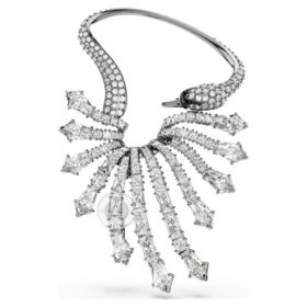 Ohrklemme „Swan“ aus der Vienna Collection, weiß, rutheniumbeschichtet