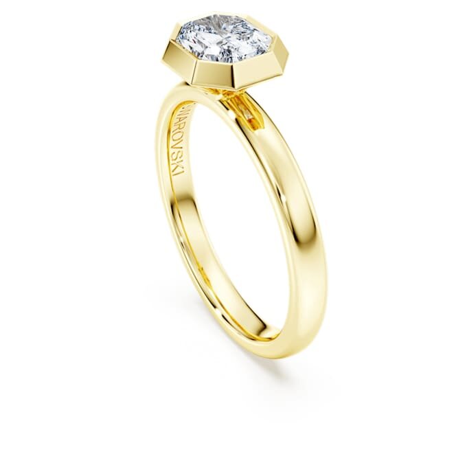 Ring mit achteckiger Fassung, im Labor gezüchtete Diamanten, 1,0 Karat insgesamt, achteckige Form, 14 Karat Gelbgold Ring mit achteckiger Fassung, im Labor gezüchtete Diamanten, 1,0 Karat insgesamt, achteckige Form, 14 Karat Gelbgold