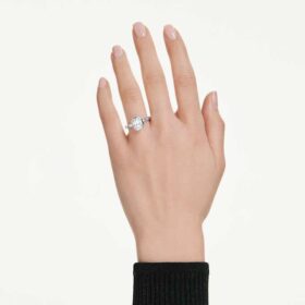 Ring mit achteckiger Fassung, im Labor gezüchtete Diamanten, 2,0 Karat insgesamt, achteckige Form, 14-karätiges Weißgold