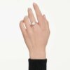 Ring mit achteckiger Fassung, im Labor gezüchtete Diamanten, 3,0 Karat insgesamt, achteckige Form, 14-karätiges Gelbgold Ring mit achteckiger Fassung, im Labor gezüchtete Diamanten, 3,0 Karat insgesamt, achteckige Form, 14-karätiges Gelbgold