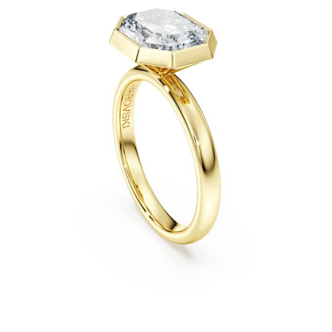 Ring mit achteckiger Fassung, im Labor gezüchtete Diamanten, 3,0 Karat insgesamt, achteckige Form, 14-karätiges Gelbgold Ring mit achteckiger Fassung, im Labor gezüchtete Diamanten, 3,0 Karat insgesamt, achteckige Form, 14-karätiges Gelbgold