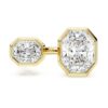 Ring mit achteckiger Fassung, im Labor gezüchtete Diamanten 4,10 Karat insgesamt, achteckige Form, 18 Karat Gelbgold Ring mit achteckiger Fassung, im Labor gezüchtete Diamanten 4,10 Karat insgesamt, achteckige Form, 18 Karat Gelbgold