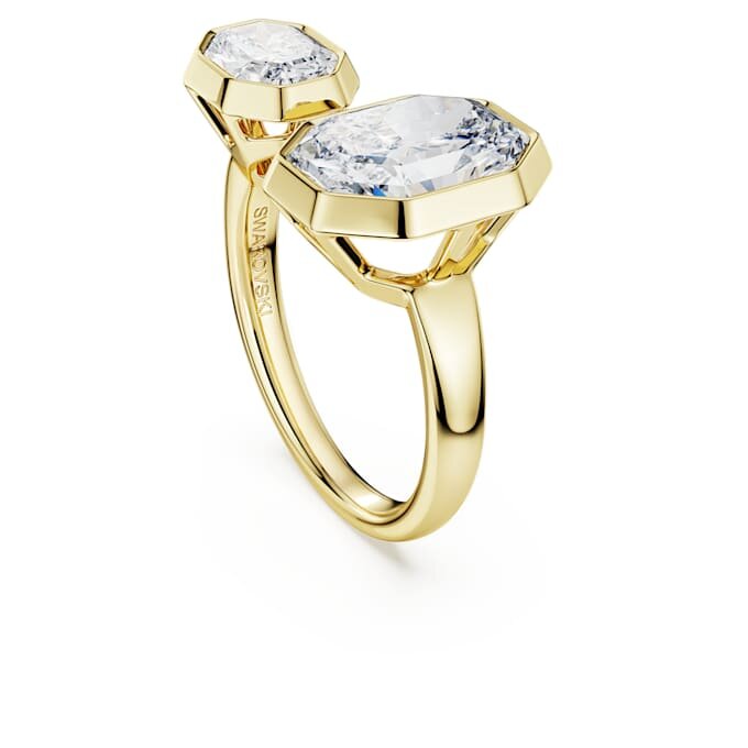 Ring mit achteckiger Fassung, im Labor gezüchtete Diamanten 4,10 Karat insgesamt, achteckige Form, 18 Karat Gelbgold Ring mit achteckiger Fassung, im Labor gezüchtete Diamanten 4,10 Karat insgesamt, achteckige Form, 18 Karat Gelbgold