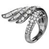 Ring „Swan“ aus der Vienna-Kollektion, weiß, rutheniumbeschichtet Ring „Swan“ aus der Vienna-Kollektion, weiß, rutheniumbeschichtet