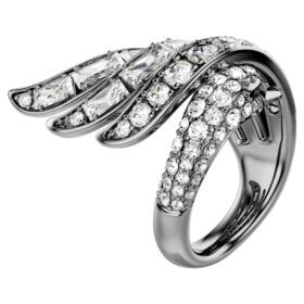 Ring „Swan“ aus der Vienna-Kollektion, weiß, rutheniumbeschichtet
