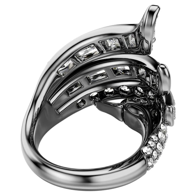 Ring „Swan“ aus der Vienna-Kollektion, weiß, rutheniumbeschichtet Ring „Swan“ aus der Vienna-Kollektion, weiß, rutheniumbeschichtet