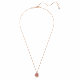 Schlangen-Anhänger mit gemischten Schliffen, Jahr der Schlange, rot, roségoldfarben plattiert Schlangen-Anhänger mit gemischten Schliffen, Jahr der Schlange, rot, roségoldfarben plattiert