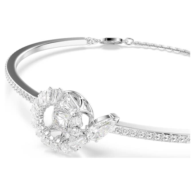 Schlangenarmband mit gemischten Schliffen, Jahr der Schlange, Weiß, rhodiniert Schlangenarmband mit gemischten Schliffen, Jahr der Schlange, Weiß, rhodiniert