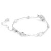 Schlangenarmband mit Kristallperle, gemischte Schliffe, Jahr der Schlange, weiß, rhodiniert Schlangenarmband mit Kristallperle, gemischte Schliffe, Jahr der Schlange, weiß, rhodiniert