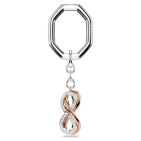 Schlüsselanhänger „Infinity“, Weiß, Metall-Mix-Finish