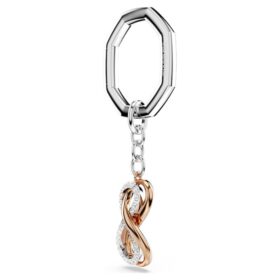 Schlüsselanhänger „Infinity“, Weiß, Metall-Mix-Finish