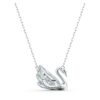 Schwan-Halskette „Dancing Swan“, weiß, rhodiniert