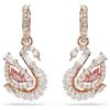 Schwan-Ohrringe Pavé, Schwan, Rosa Schwan-Ohrringe Pavé, Schwan, Rosa