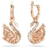 Schwan-Ohrringe Pavé, Schwan, Rosa Schwan-Ohrringe Pavé, Schwan, Rosa