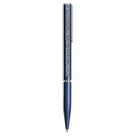 Shimmer-Kugelschreiber Blau, blau lackiert, verchromt