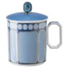 Signum-Becher mit Deckel aus Porzellan, blau Signum-Becher mit Deckel aus Porzellan, blau