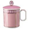 Signum-Becher mit Deckel aus Porzellan, Rosa Signum-Becher mit Deckel aus Porzellan, Rosa