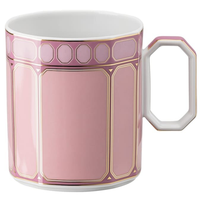Signum-Becher mit Deckel aus Porzellan, Rosa Signum-Becher mit Deckel aus Porzellan, Rosa